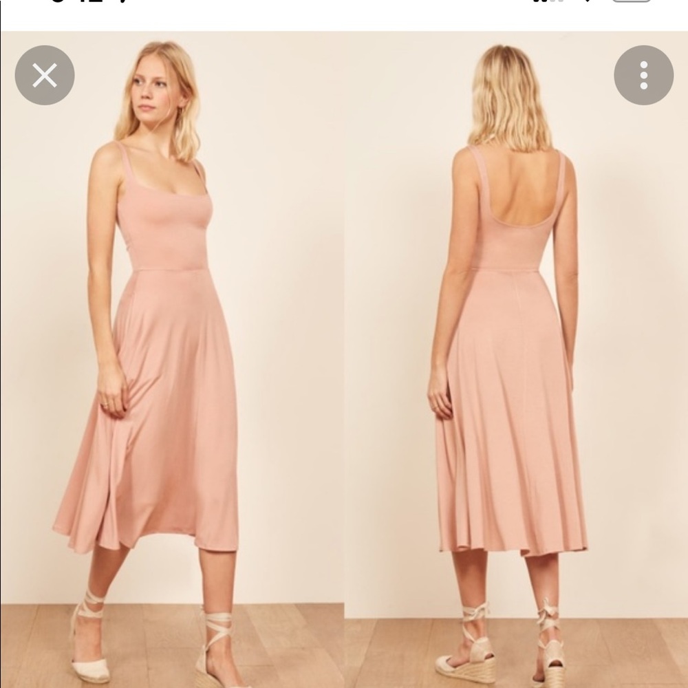 Reformation Mary Dress in Blush Pink